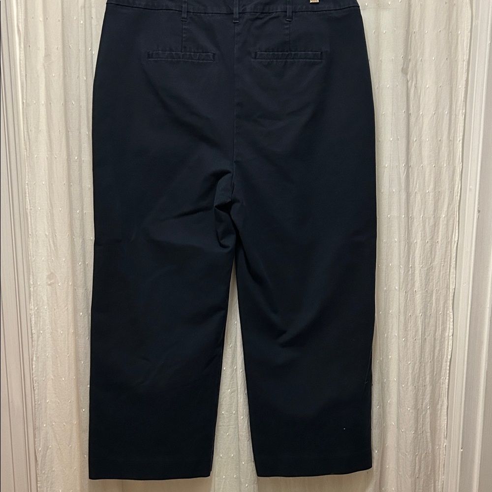 Boden Pants Women's 14R Navy Straight Leg Chinos Flat Front Work Office - Picture 7 of 13